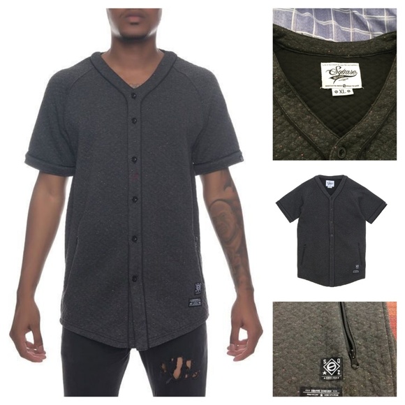 Square Zero Other - Square Zero Mens Quilted Baseball Jersey ~ Size XL